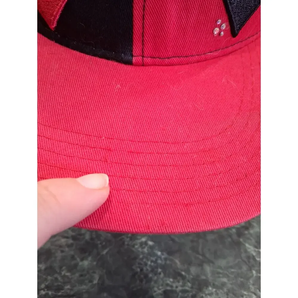 Harley Quinn Rhinestone Half Split Diamond Baseball Cap Snapback Hat DC COMICS